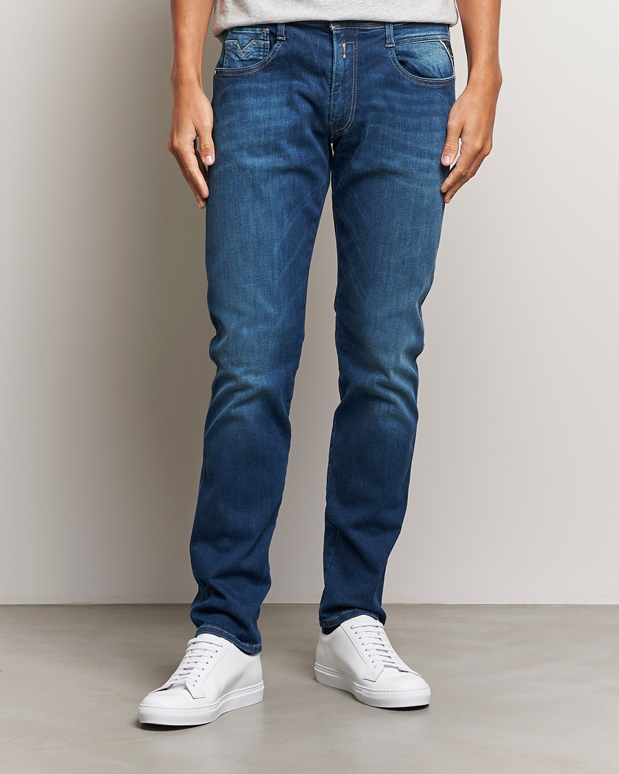Heren | Jeans | Replay | Anbass Hyperflex Eco Plus Jeans Medium Blue
