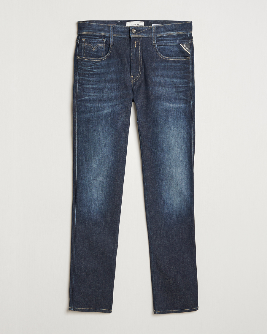 Heren | Jeans | Replay | Anbass Hyperflex Dust Jeans Dark Blue