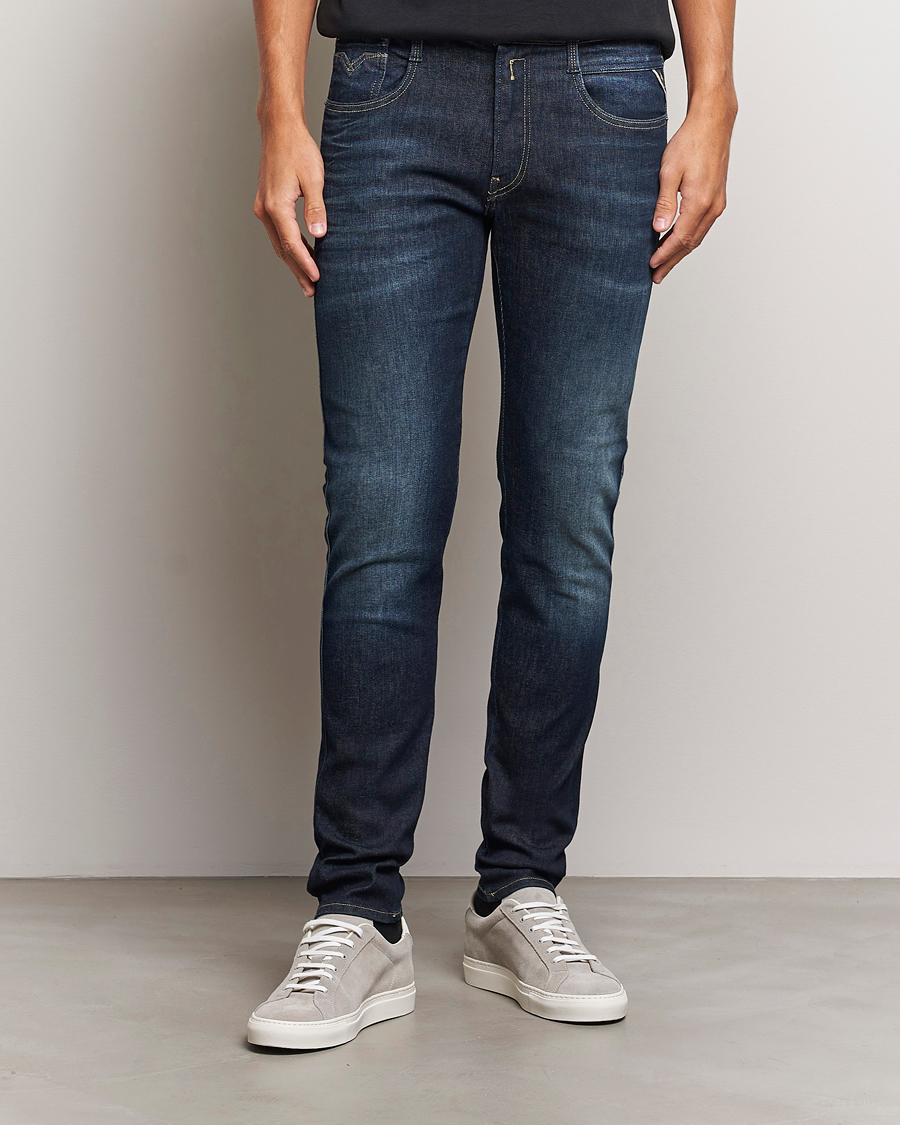 Heren | Jeans | Replay | Anbass Hyperflex Dust Jeans Dark Blue
