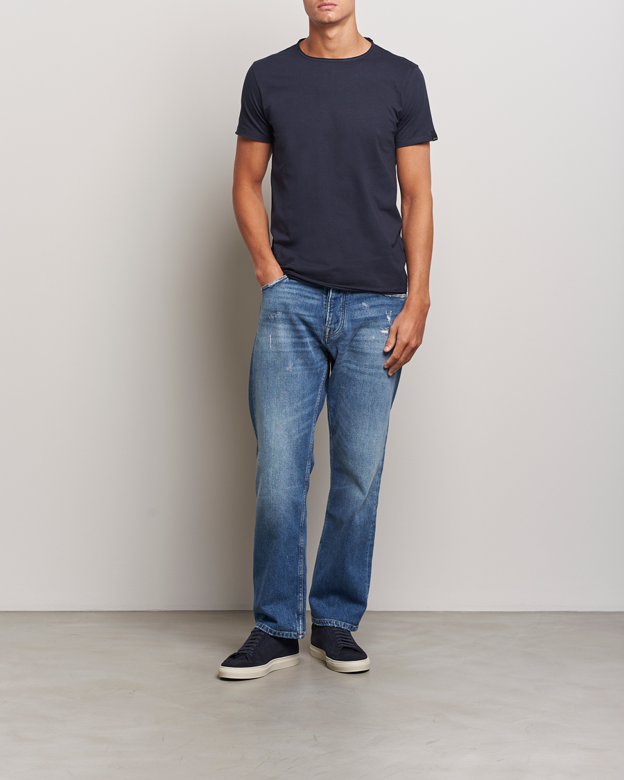 Heren | T-shirts | Replay | Crew Neck T-Shirt Night Blue