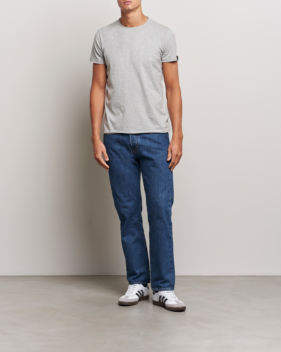 Heren | T-shirts | Replay | Crew Neck T-Shirt Light Grey Melange