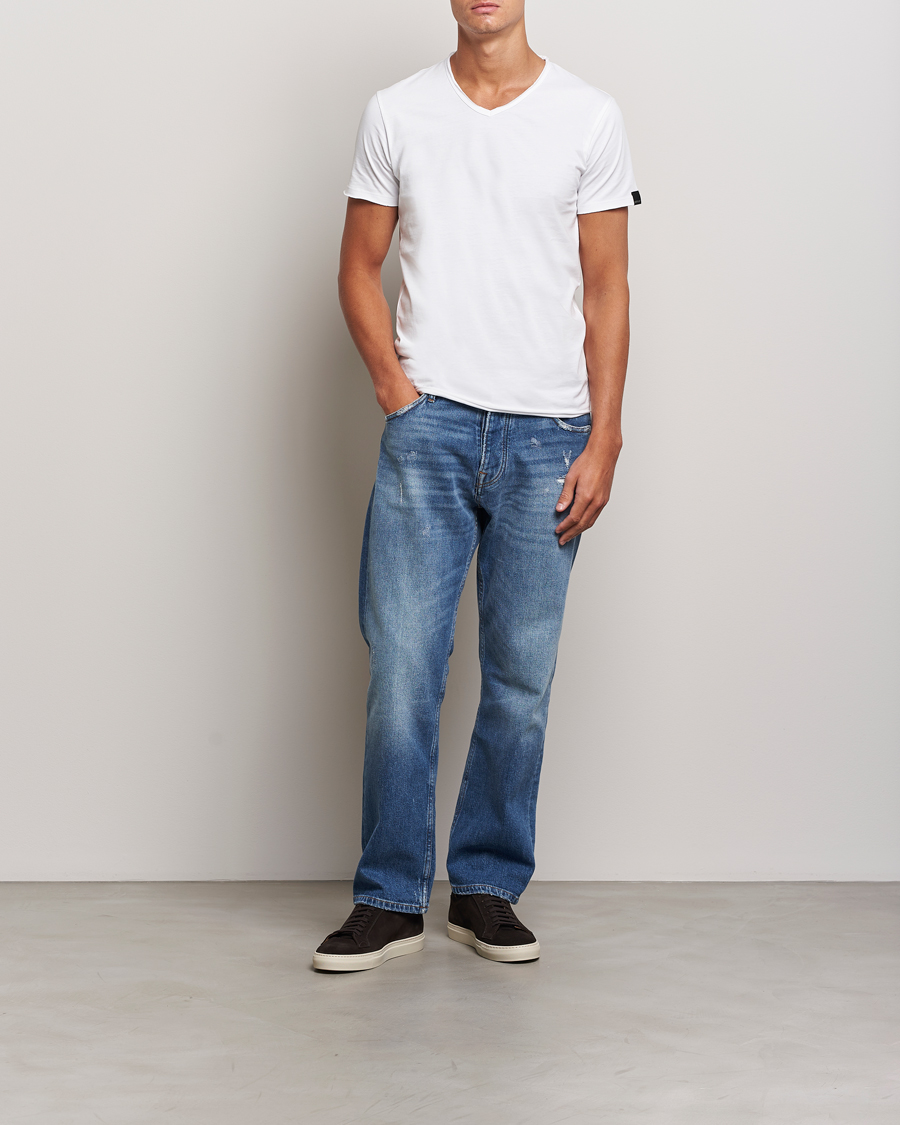 Heren | T-shirts | Replay | V-Neck T-Shirt White