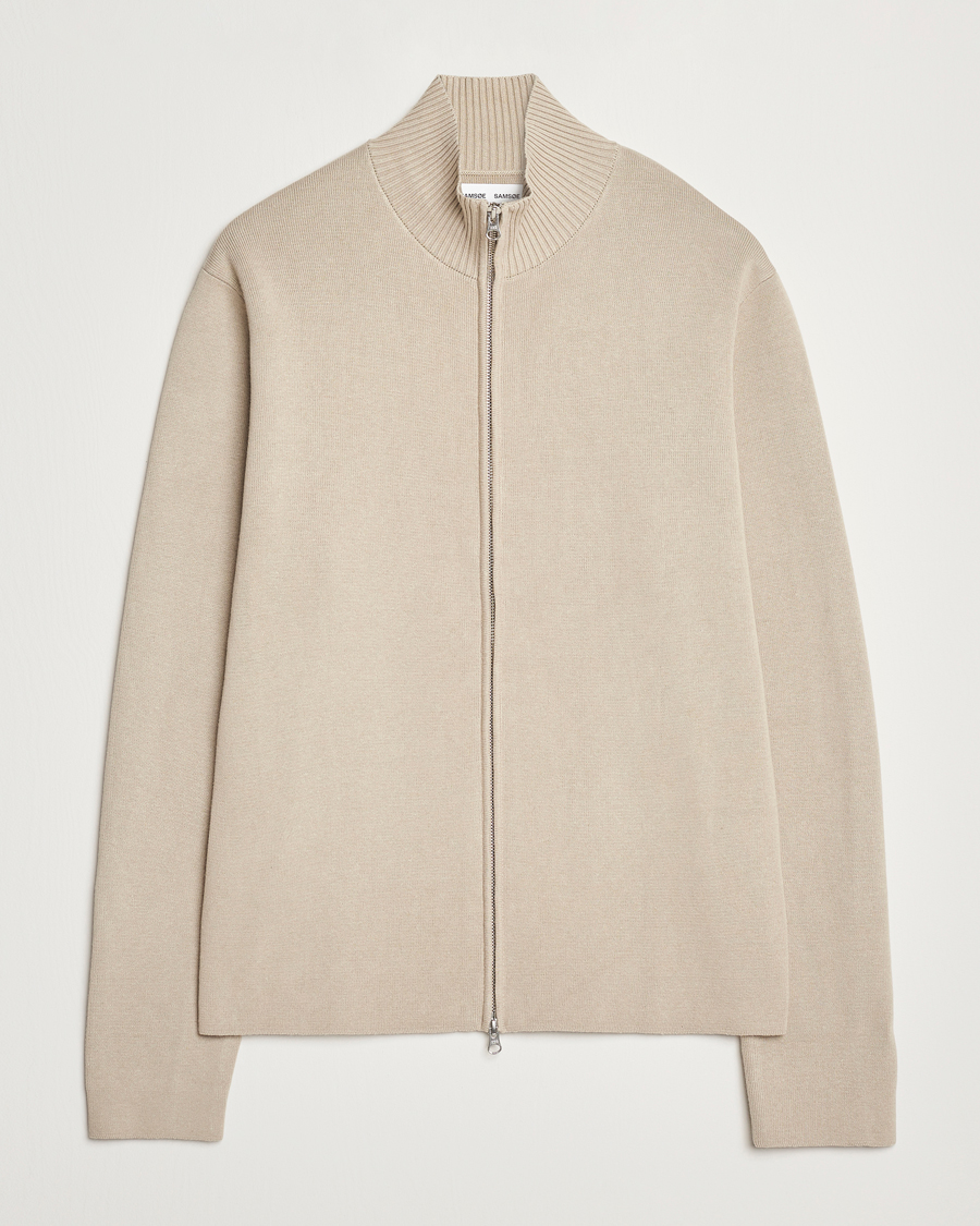 Heren | Truien | Samsøe Samsøe | Niklas Full Zip Abbey Stone