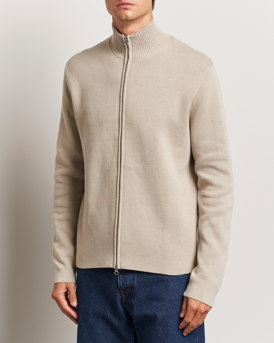 Heren | Truien | Samsøe Samsøe | Niklas Full Zip Abbey Stone