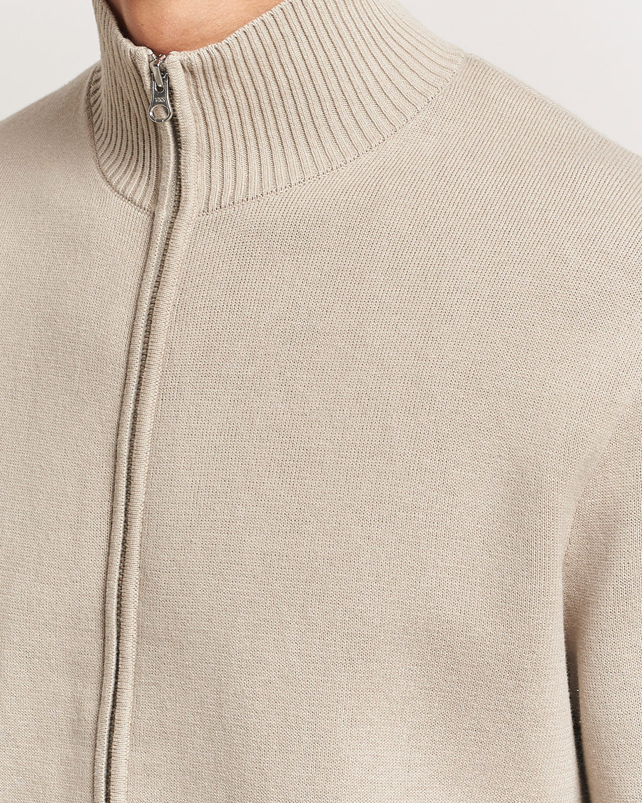 Heren | Truien | Samsøe Samsøe | Niklas Full Zip Abbey Stone
