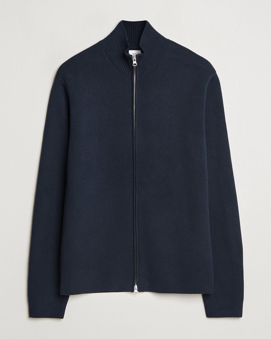 Heren | Truien | Samsøe Samsøe | Niklas Full Zip Salute Navy