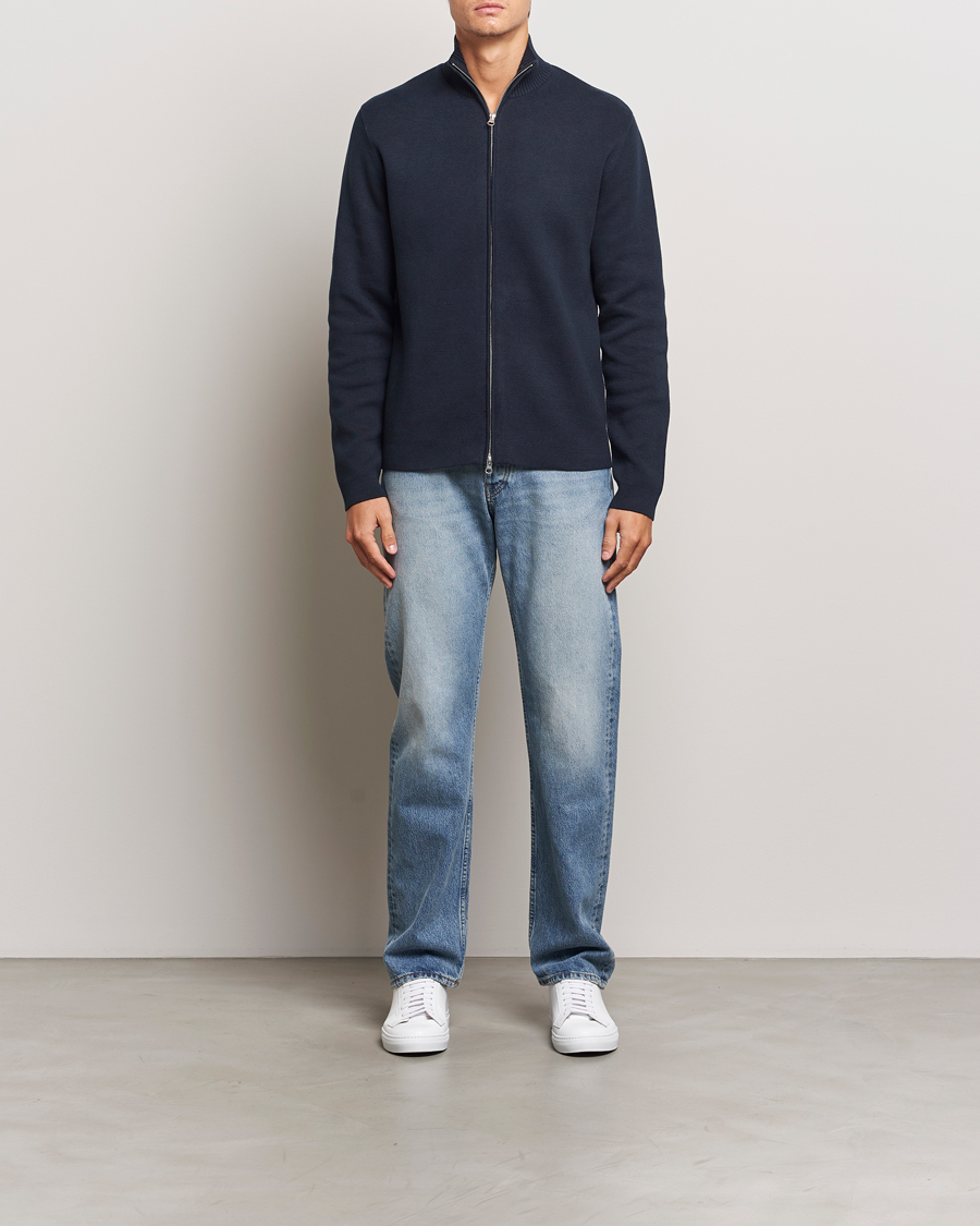 Heren | Truien | Samsøe Samsøe | Niklas Full Zip Salute Navy