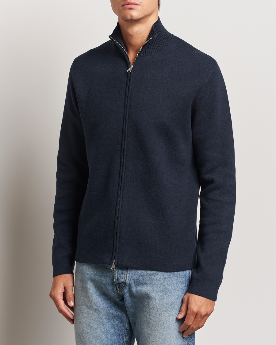 Heren | Truien | Samsøe Samsøe | Niklas Full Zip Salute Navy