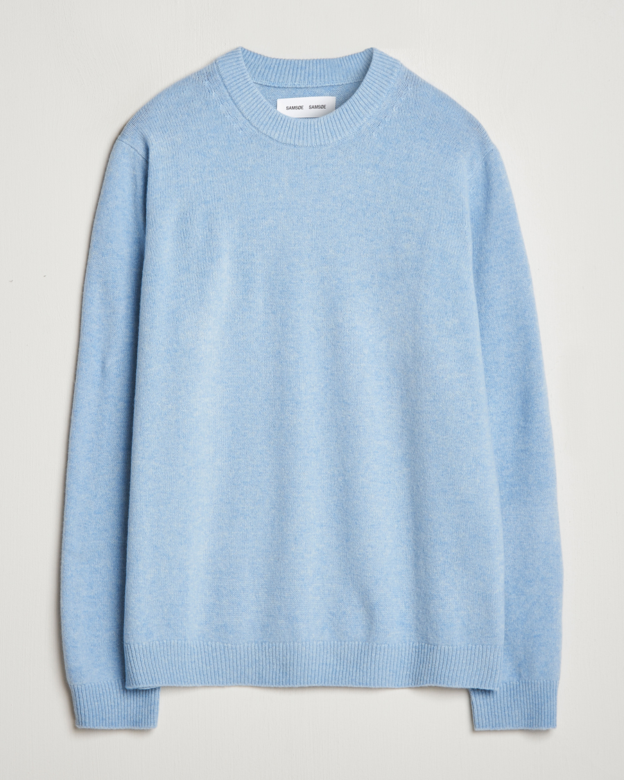 Heren | Truien | Samsøe Samsøe | Isak Knitted Crew Neck Subdued Blue
