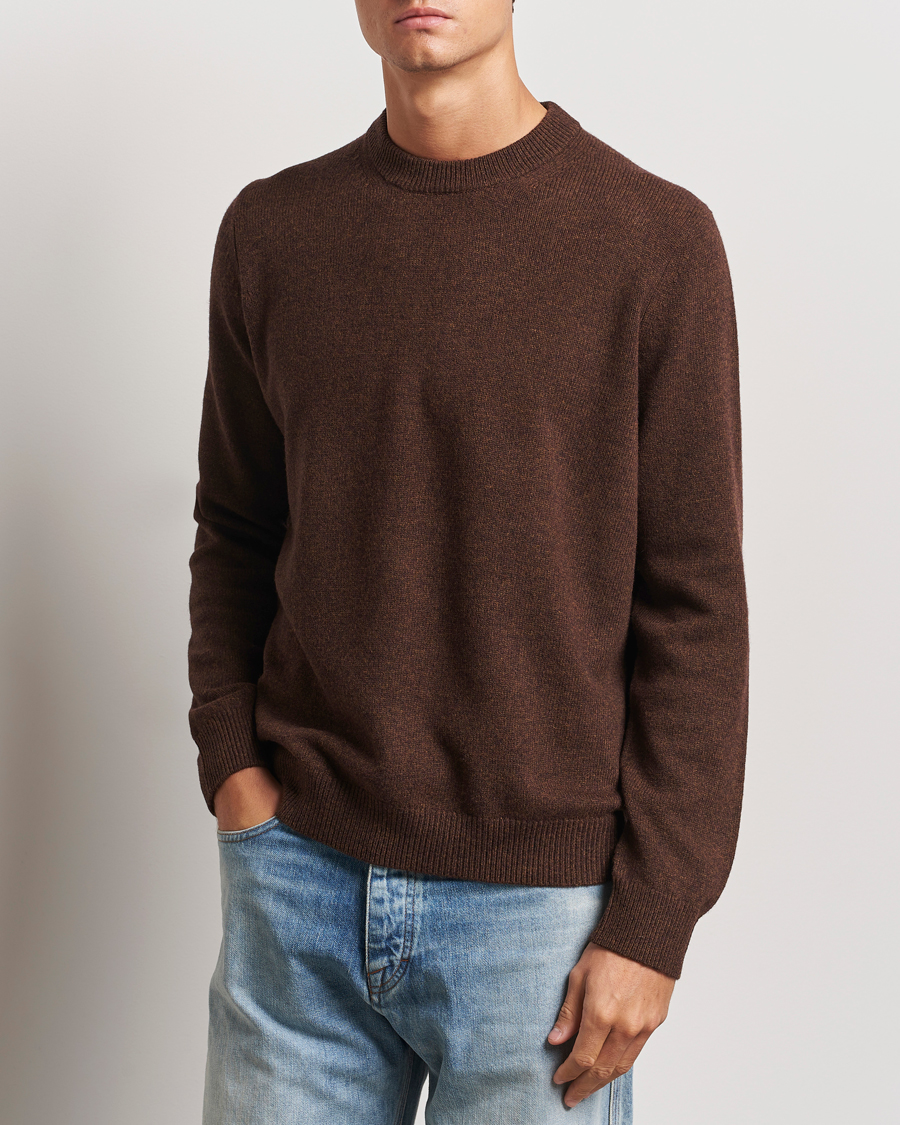 Heren | Truien | Samsøe Samsøe | Isak Knitted Crew Neck Chocolate Brown