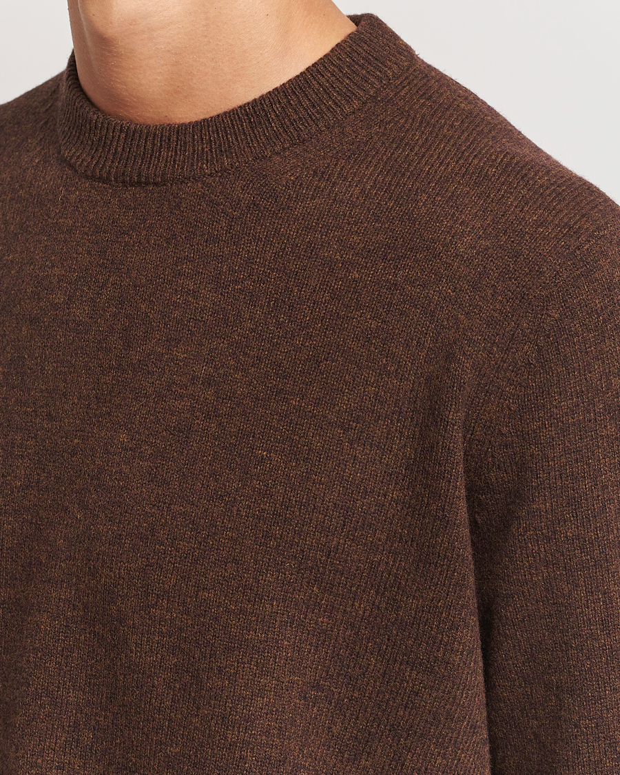 Heren | Truien | Samsøe Samsøe | Isak Knitted Crew Neck Chocolate Brown