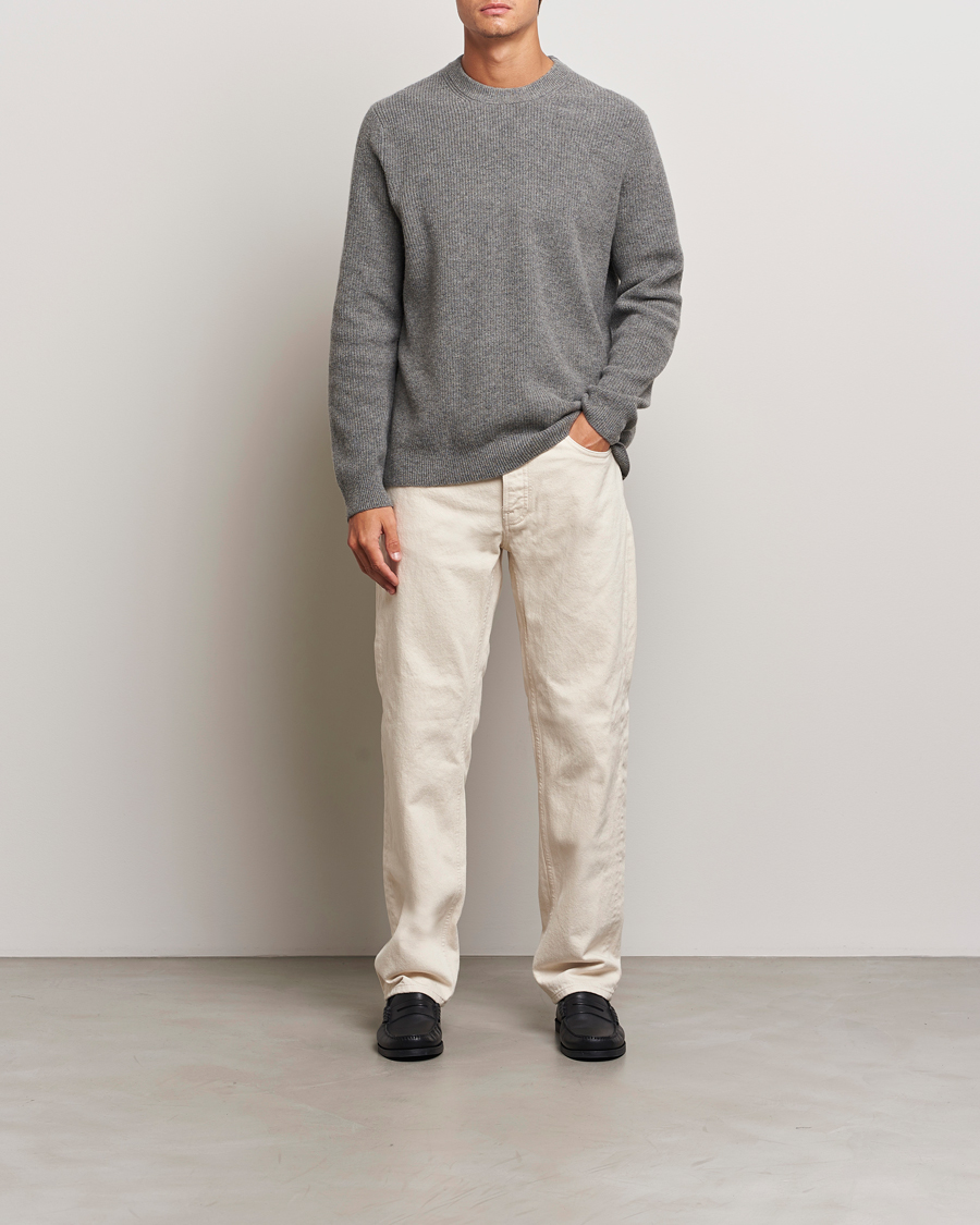 Heren | Truien | Samsøe Samsøe | Isaks Knitted Crew Neck Dark Grey Melange
