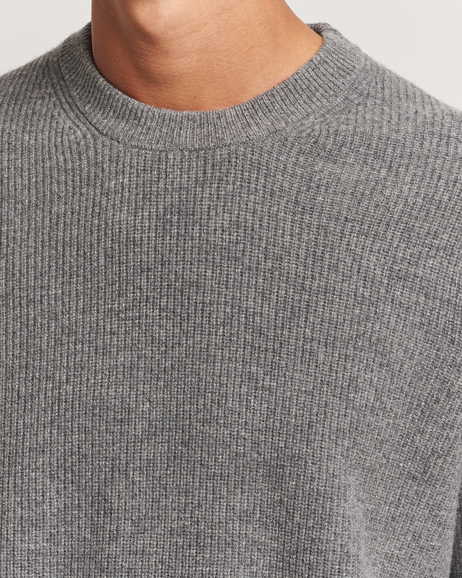 Heren | Truien | Samsøe Samsøe | Isaks Knitted Crew Neck Dark Grey Melange