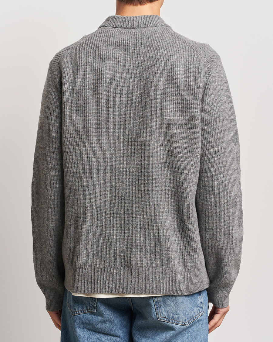 Heren | Truien | Samsøe Samsøe | Saisaks Half Zip Polo Dark Grey Melange