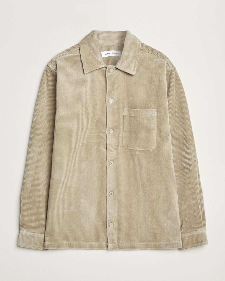 Heren | Overhemden | Samsøe Samsøe | Damon Corduroy Overshirt Abbey Stone