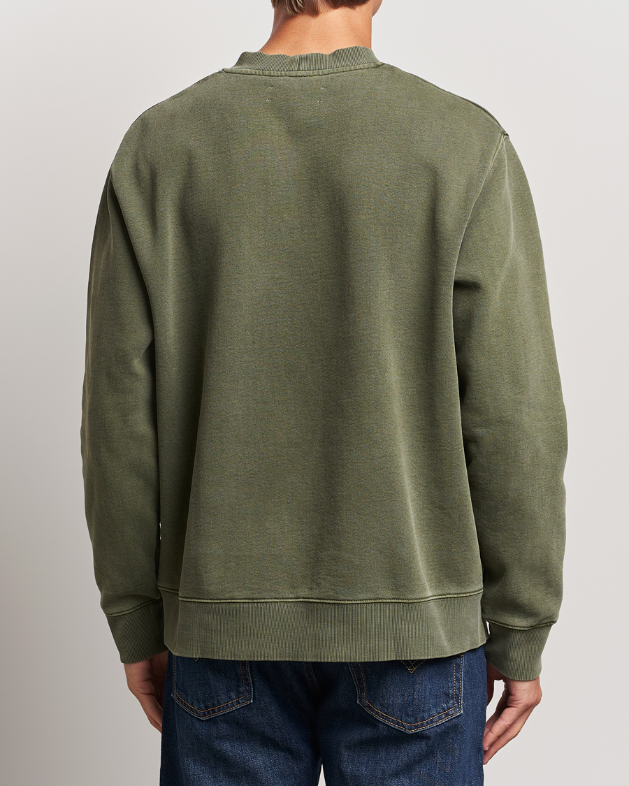 Heren | Truien | Samsøe Samsøe | Pigment Dyed Crew Neck Sweatshirt Forest Night