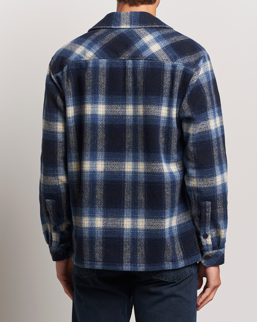 Heren | Overhemden | Samsøe Samsøe | Castor Checked Overshirt True Navy