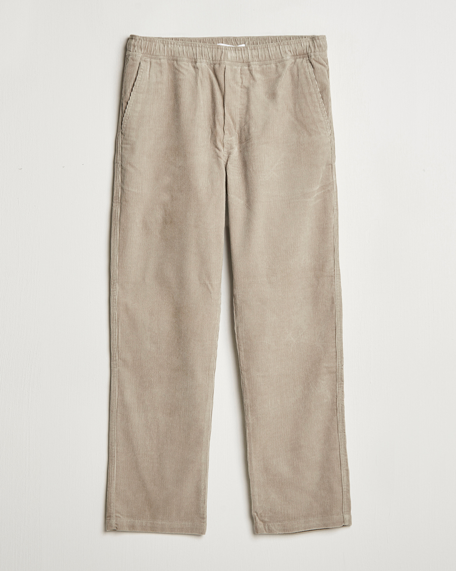 Heren | Broeken | Samsøe Samsøe | Jabari Corduroy Drawstring Trousers Abbey Stone