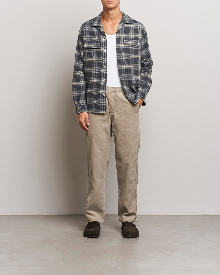 Heren | Broeken | Samsøe Samsøe | Jabari Corduroy Drawstring Trousers Abbey Stone