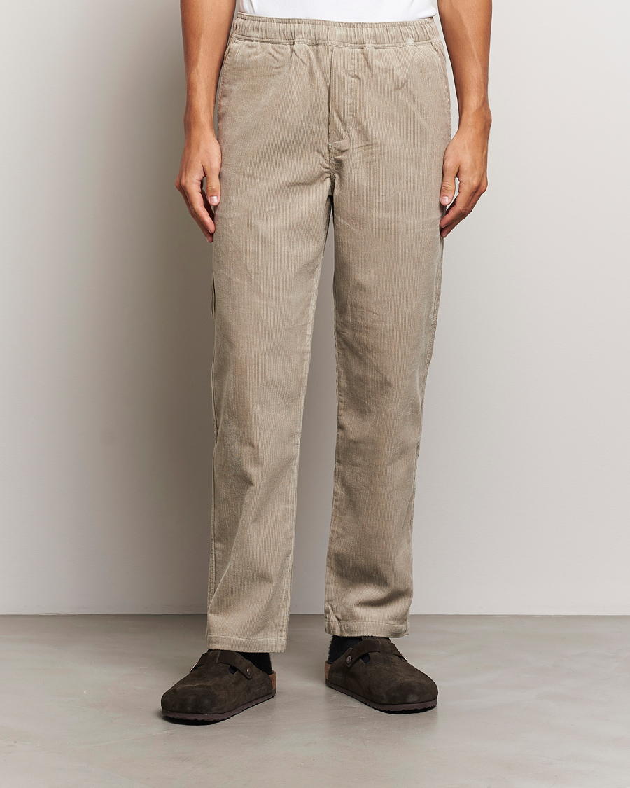 Heren | Broeken | Samsøe Samsøe | Jabari Corduroy Drawstring Trousers Abbey Stone