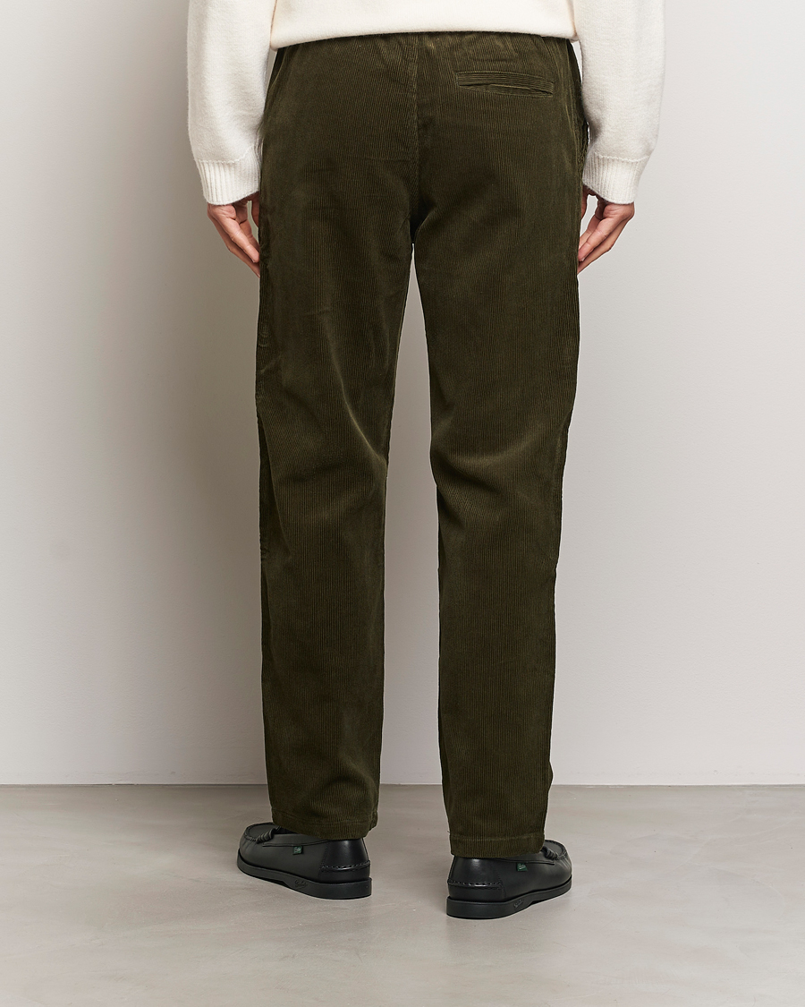 Heren | Broeken | Samsøe Samsøe | Jabari Corduroy Drawstring Trousers Forest Night