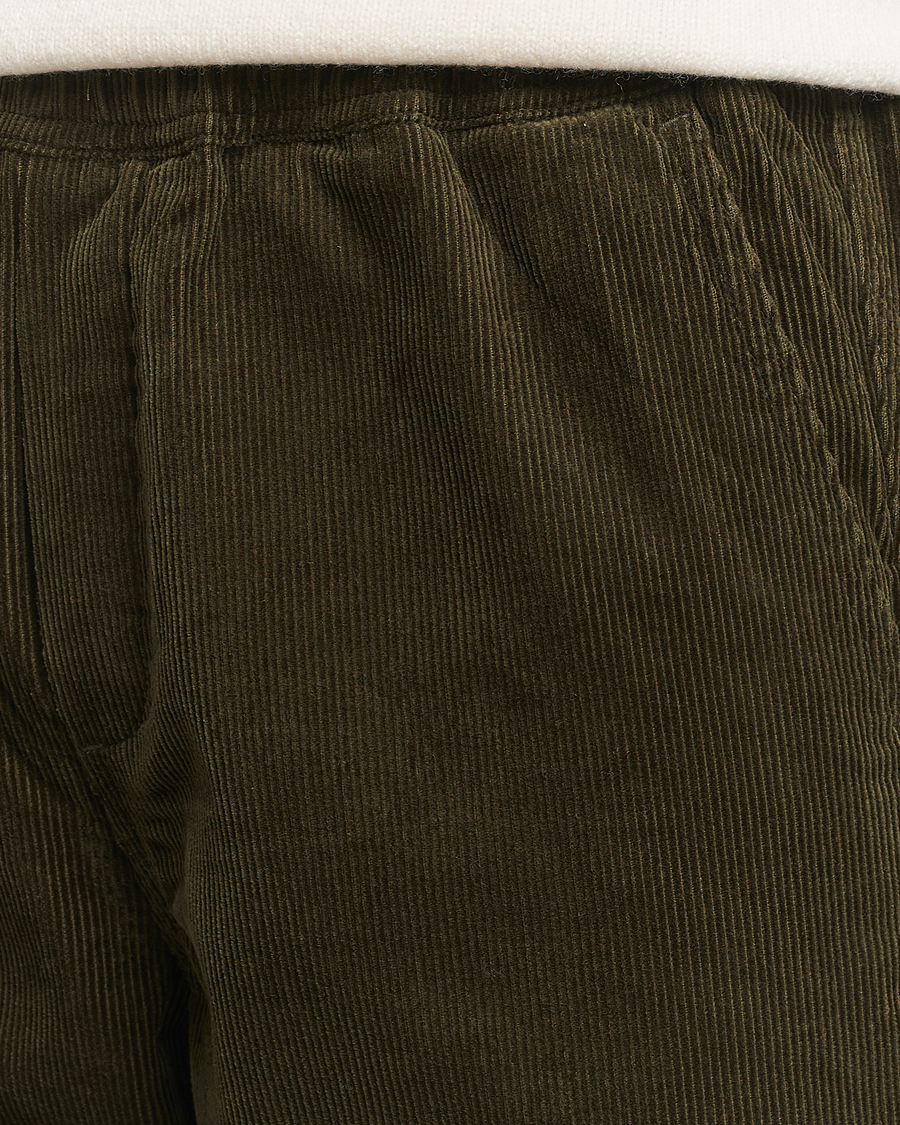 Heren | Broeken | Samsøe Samsøe | Jabari Corduroy Drawstring Trousers Forest Night