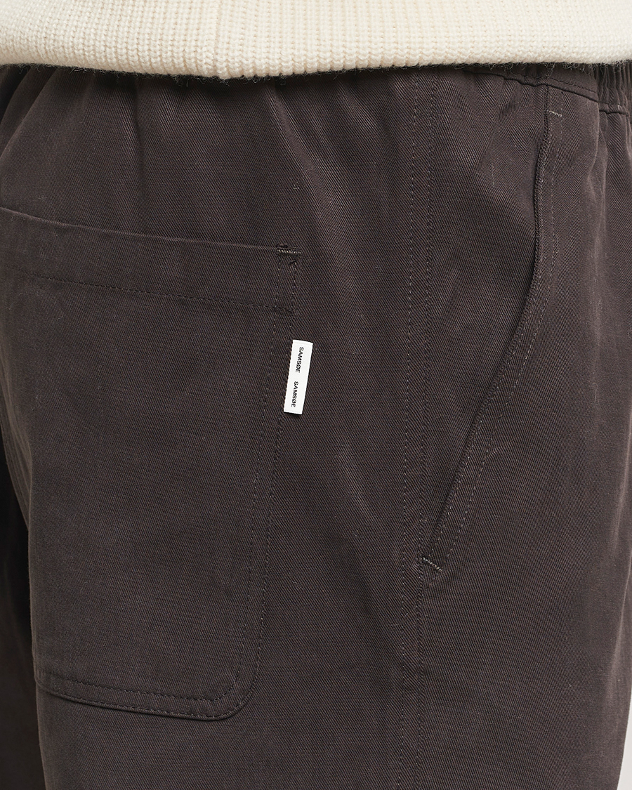 Heren | Broeken | Samsøe Samsøe | Jabari Drawstring Trousers Chocolate Brown