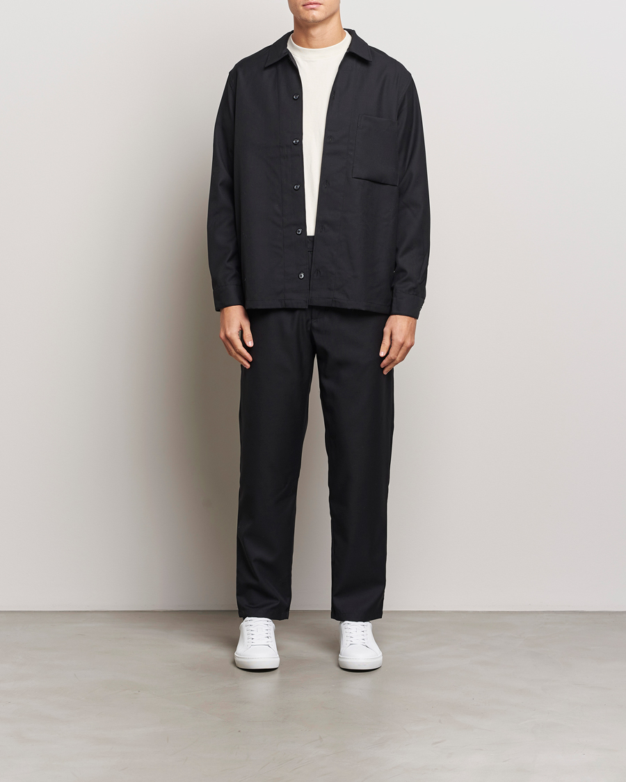 Heren | Overhemden | Samsøe Samsøe | Damon Wool Overshirt Black