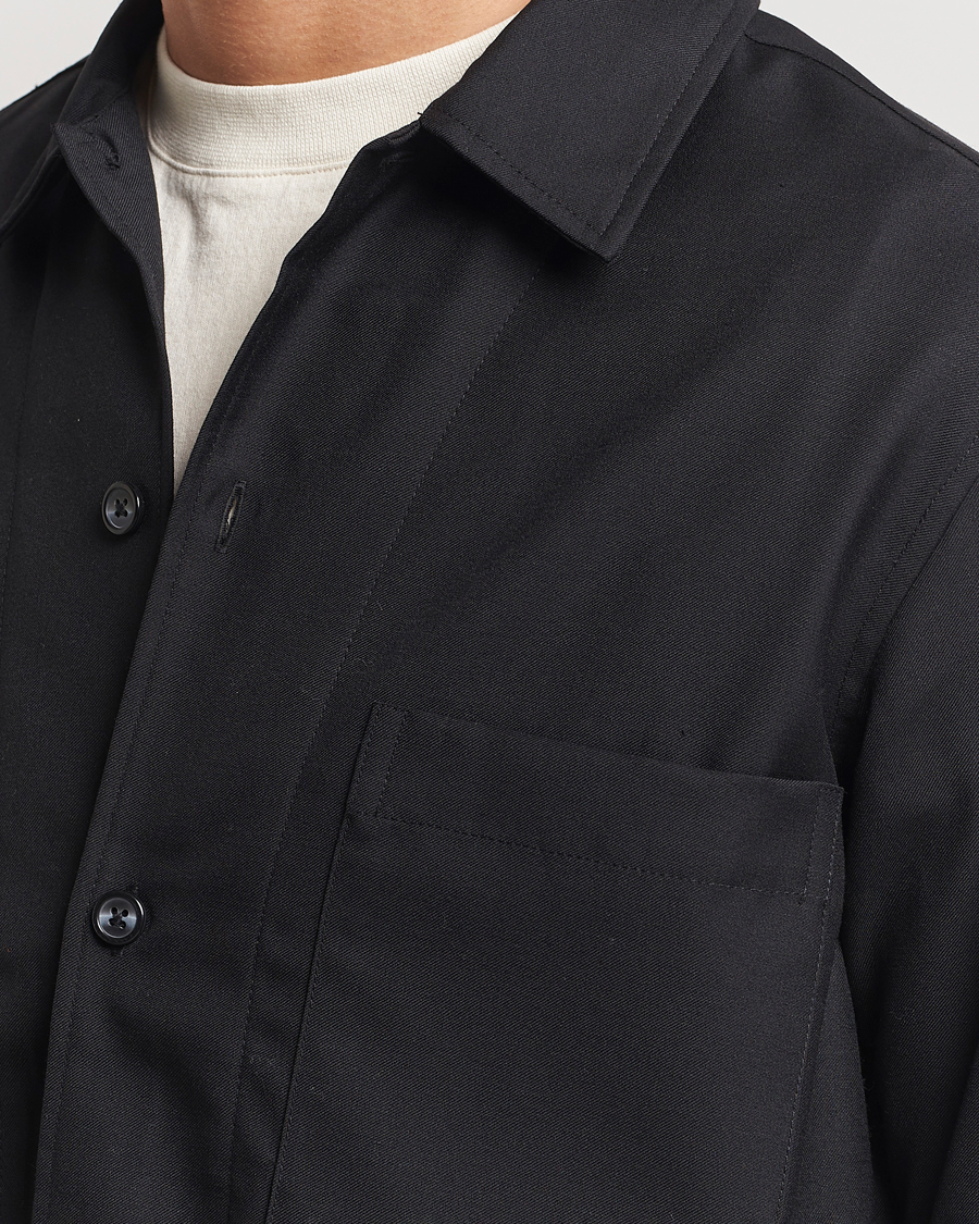 Heren | Overhemden | Samsøe Samsøe | Damon Wool Overshirt Black