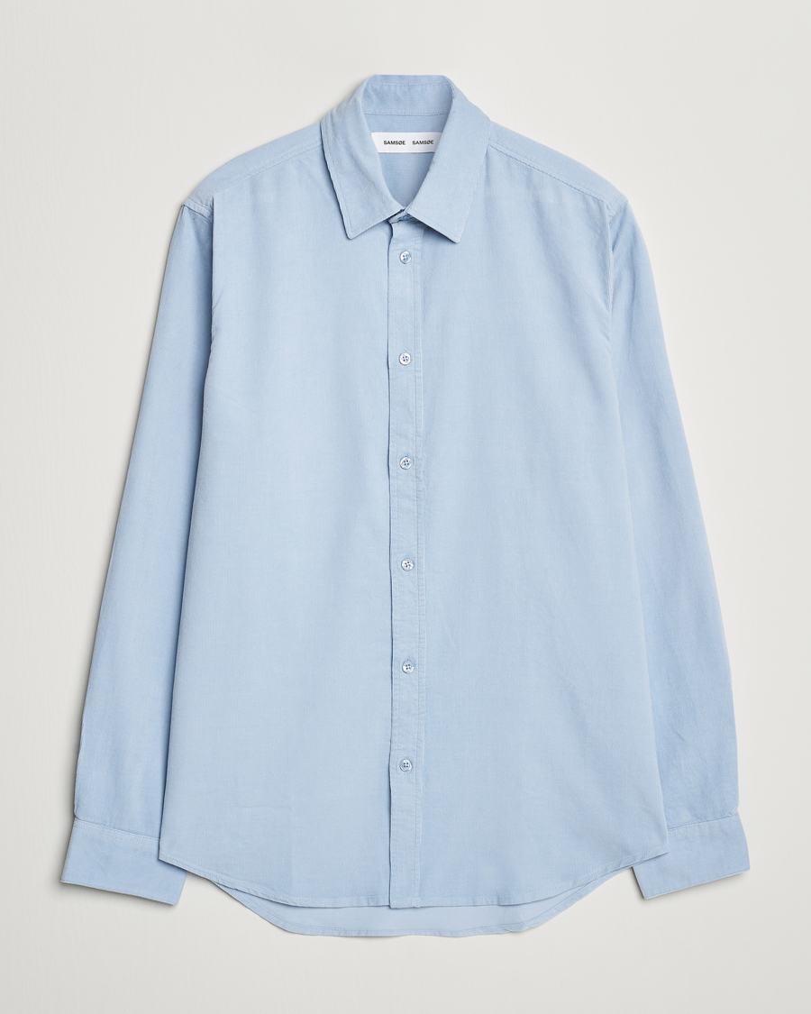 Heren | Overhemden | Samsøe Samsøe | Liam Baby Cord Shirt Subdued Blue