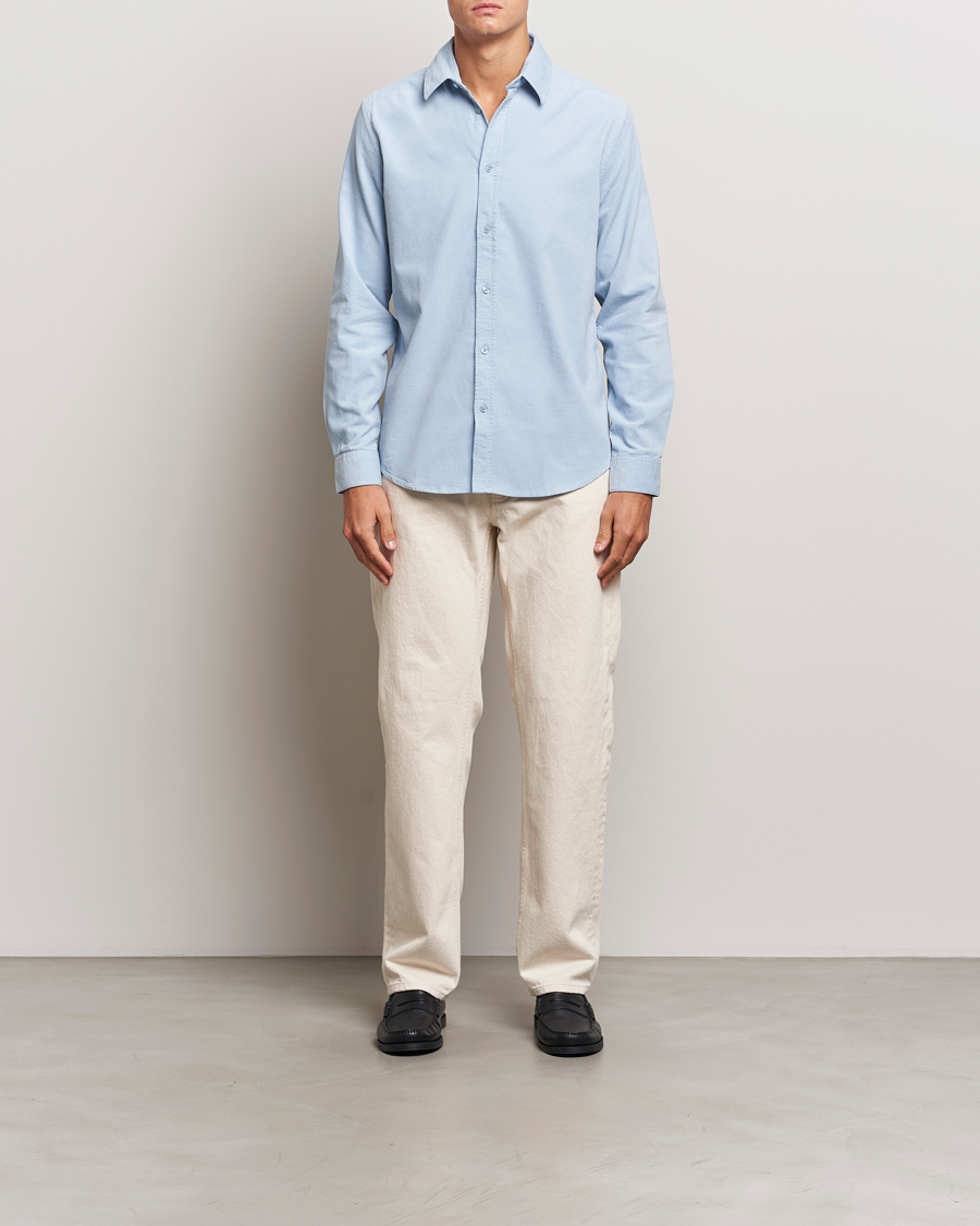 Heren | Overhemden | Samsøe Samsøe | Liam Baby Cord Shirt Subdued Blue