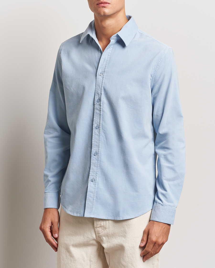 Heren | Overhemden | Samsøe Samsøe | Liam Baby Cord Shirt Subdued Blue