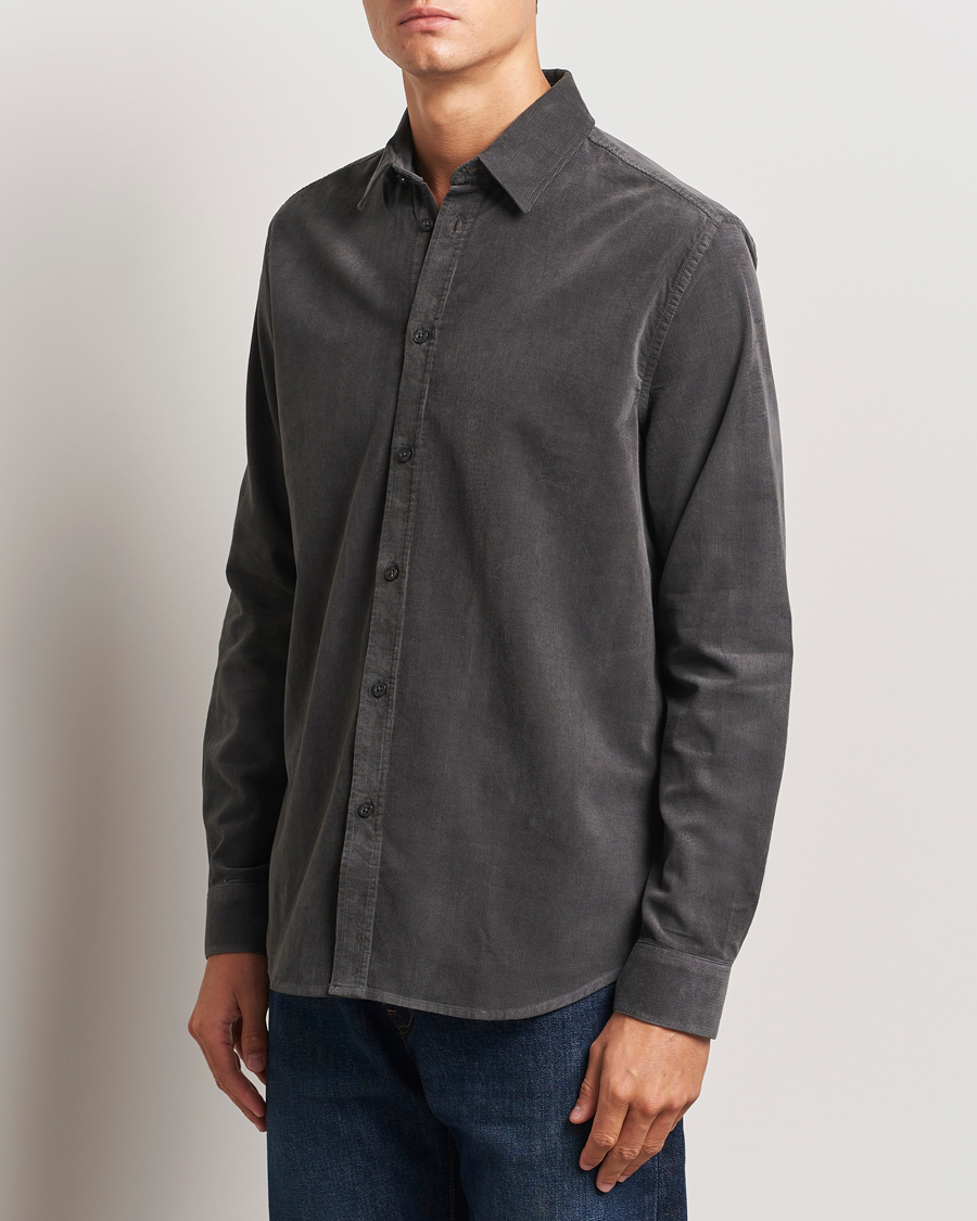 Heren | Overhemden | Samsøe Samsøe | Liam Baby Cord Shirt Volcanic Ash