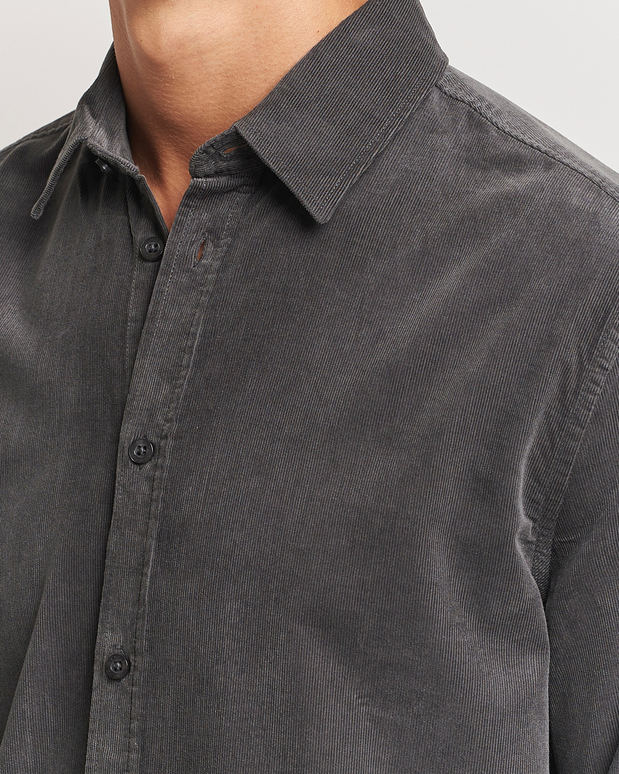 Heren | Overhemden | Samsøe Samsøe | Liam Baby Cord Shirt Volcanic Ash