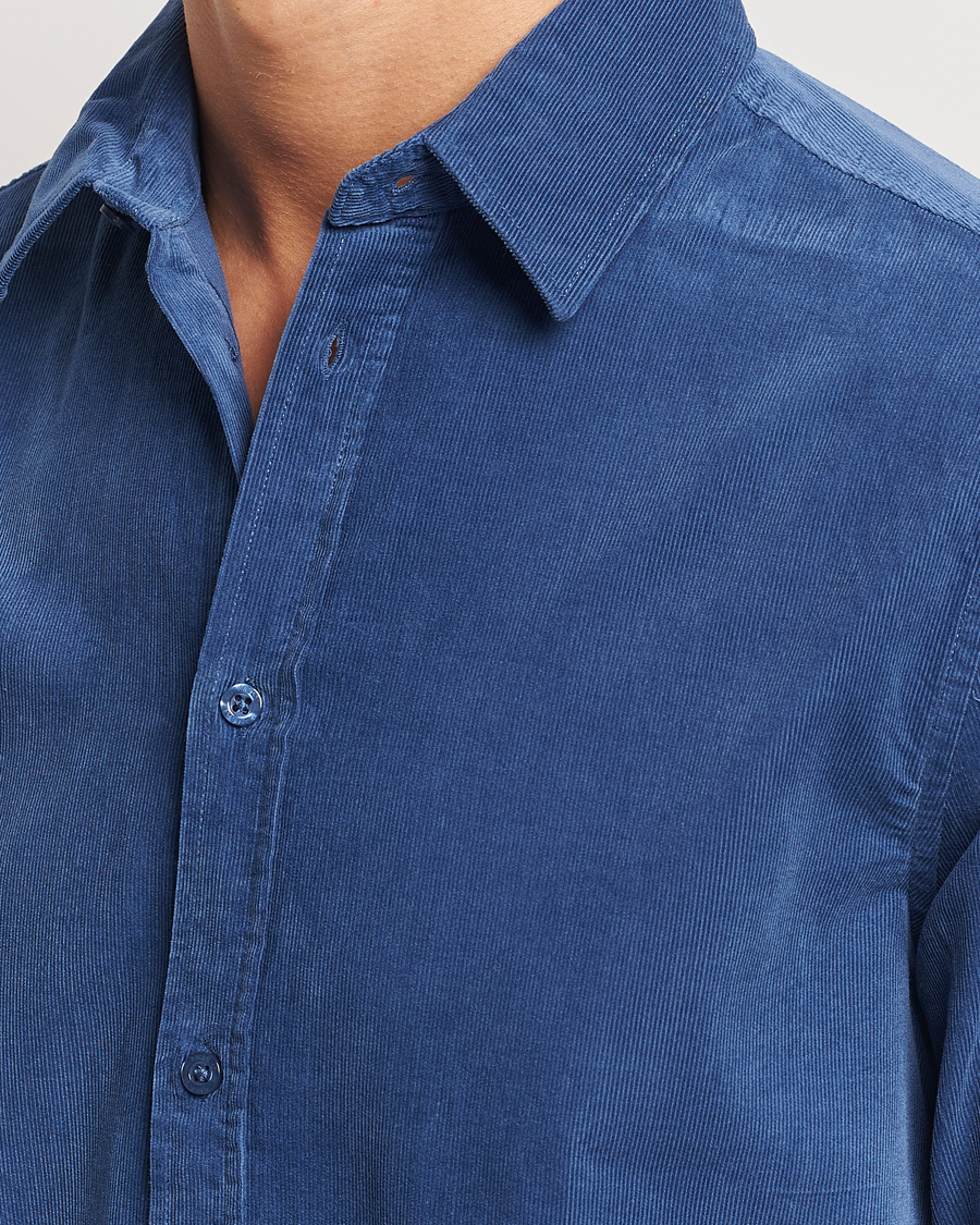 Heren | Overhemden | Samsøe Samsøe | Liam Baby Cord Shirt True Navy
