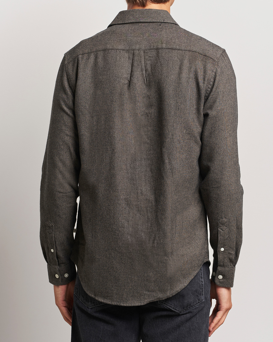 Heren | Overhemden | Samsøe Samsøe | Liam Brushed Flannel Shirt Major Brown Melange