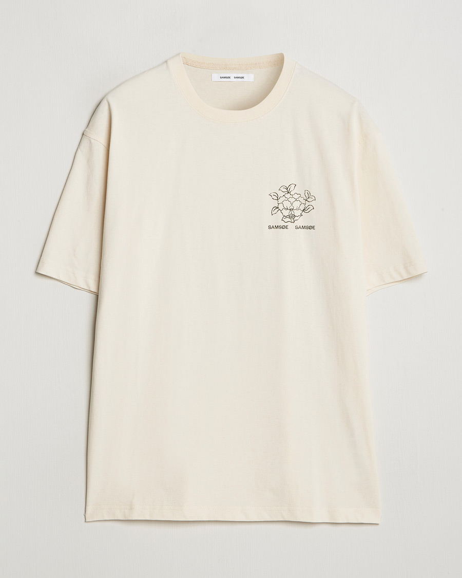 Heren | T-shirts | Samsøe Samsøe | Poetry Printed T-Shirt Neutral Lotus
