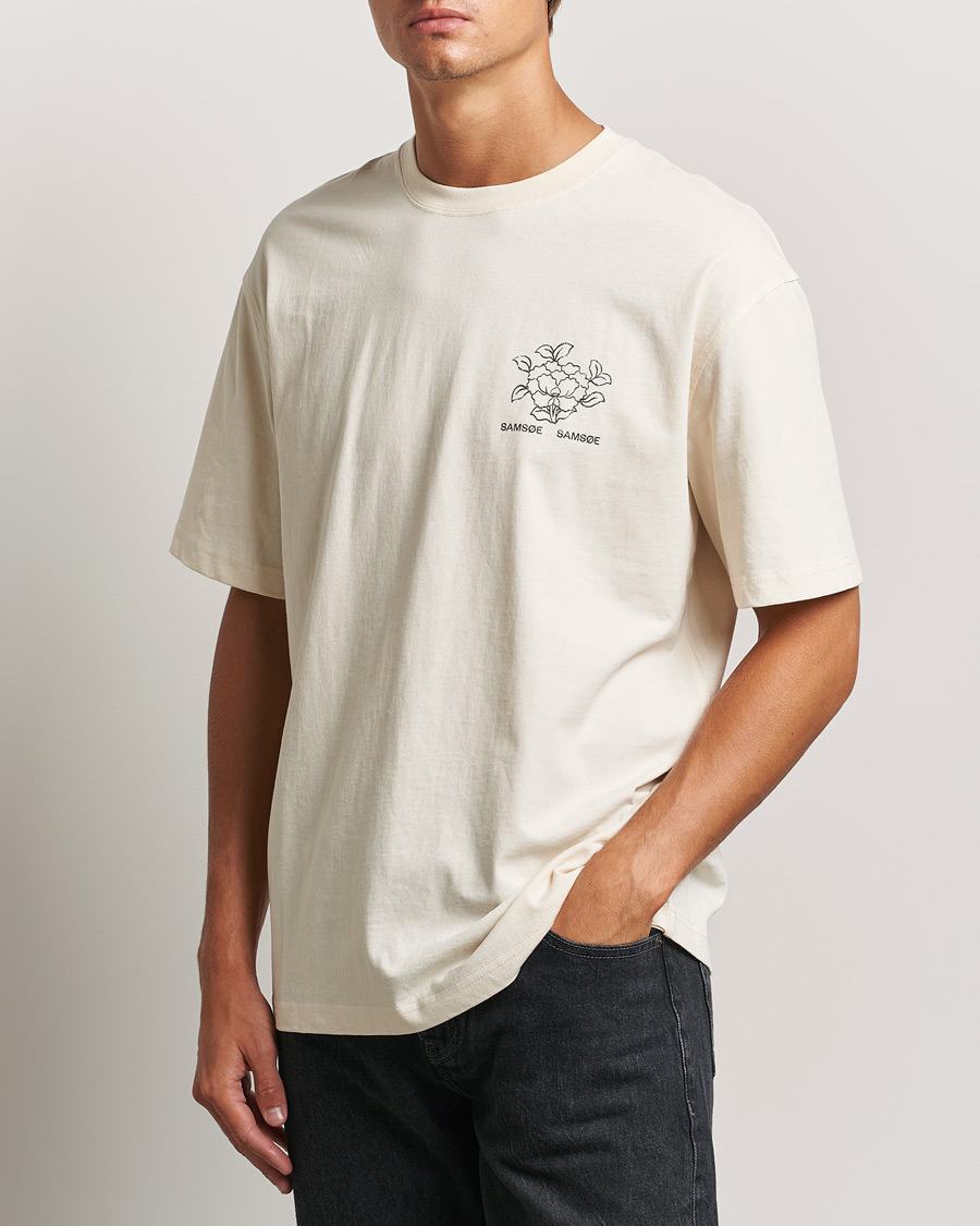 Heren | T-shirts | Samsøe Samsøe | Poetry Printed T-Shirt Neutral Lotus