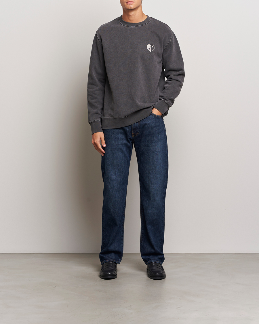 Heren | Truien | Samsøe Samsøe | Poetry Printed Crew Neck Sweatshirt Black Balance
