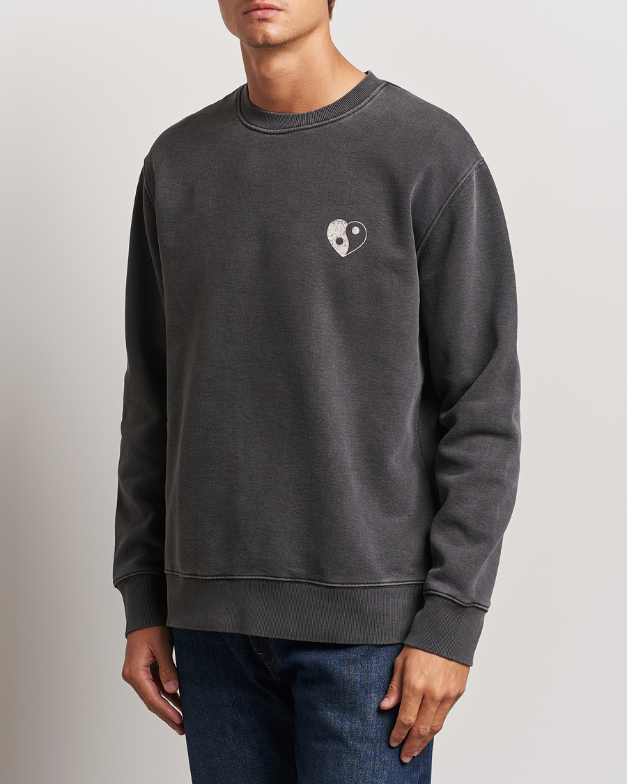 Heren | Truien | Samsøe Samsøe | Poetry Printed Crew Neck Sweatshirt Black Balance