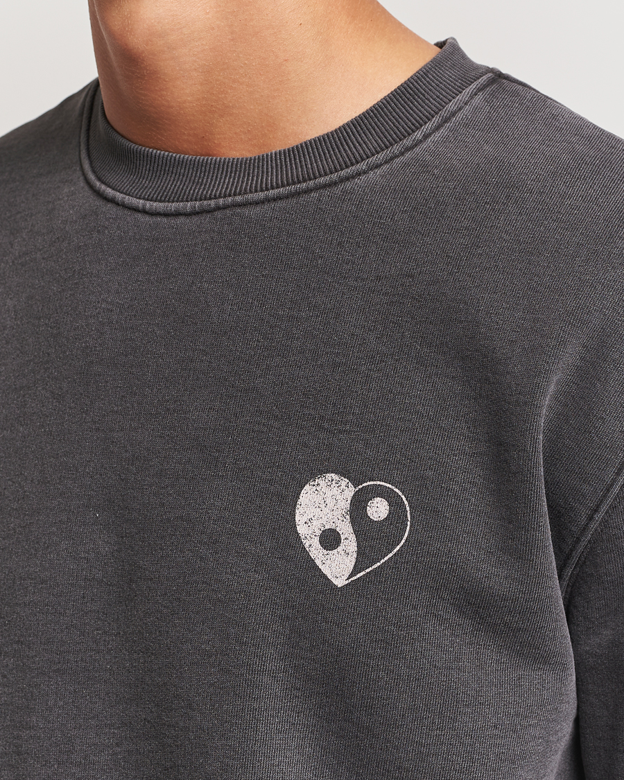 Heren | Truien | Samsøe Samsøe | Poetry Printed Crew Neck Sweatshirt Black Balance