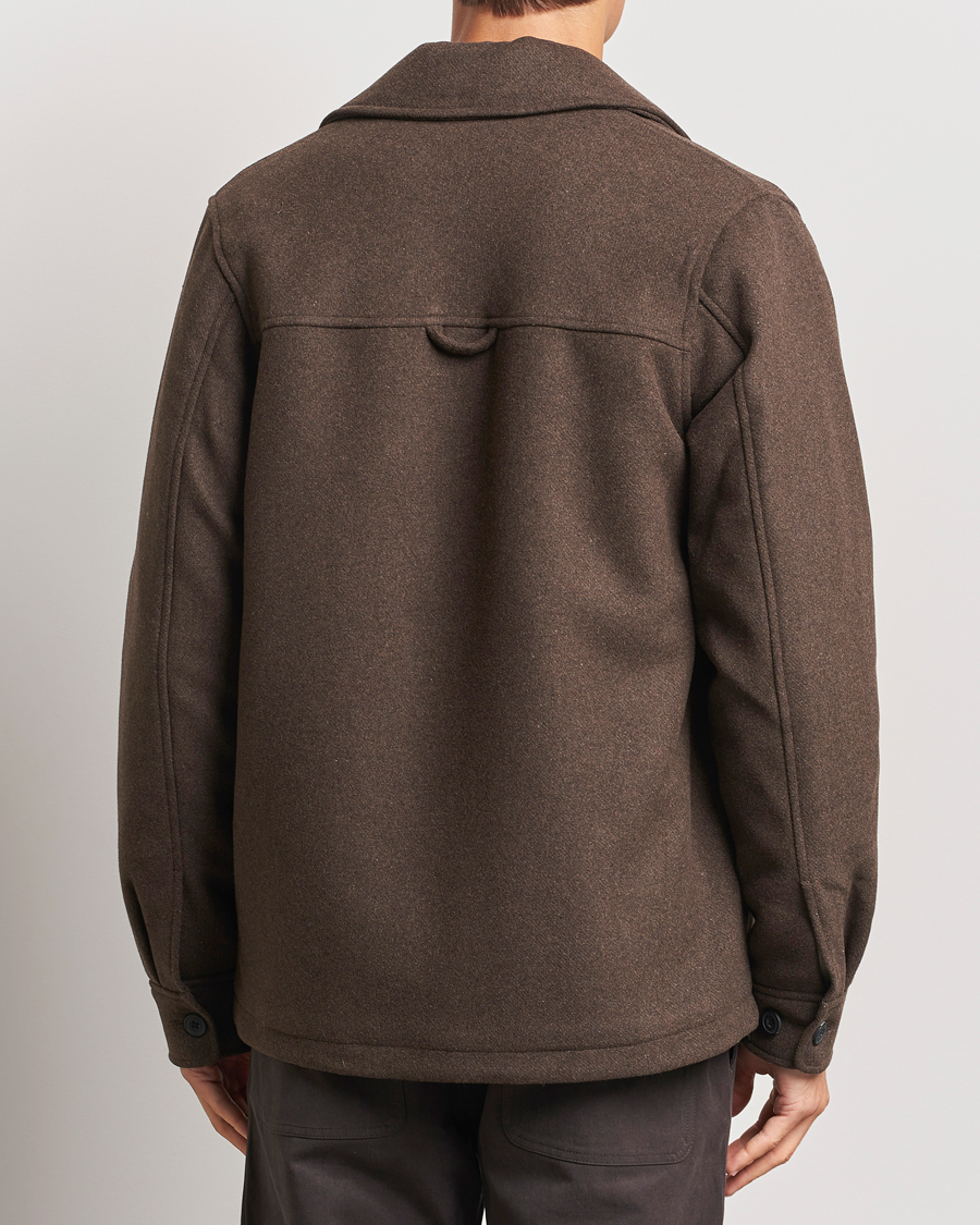 Heren | Jassen | Samsøe Samsøe | Pally Padded Shirt Jacket Chocolate Brown