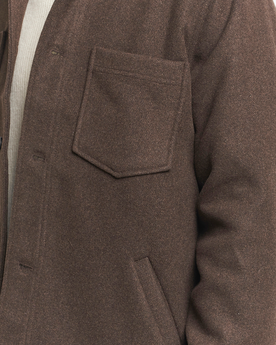 Heren | Jassen | Samsøe Samsøe | Pally Padded Shirt Jacket Chocolate Brown
