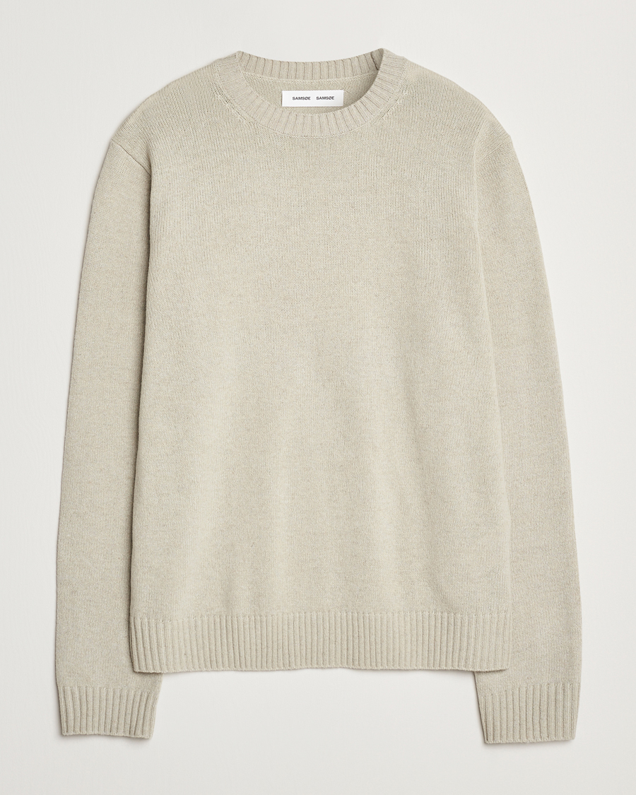 Heren | Truien | Samsøe Samsøe | Sylli Wool Crew Neck Abbey Stone
