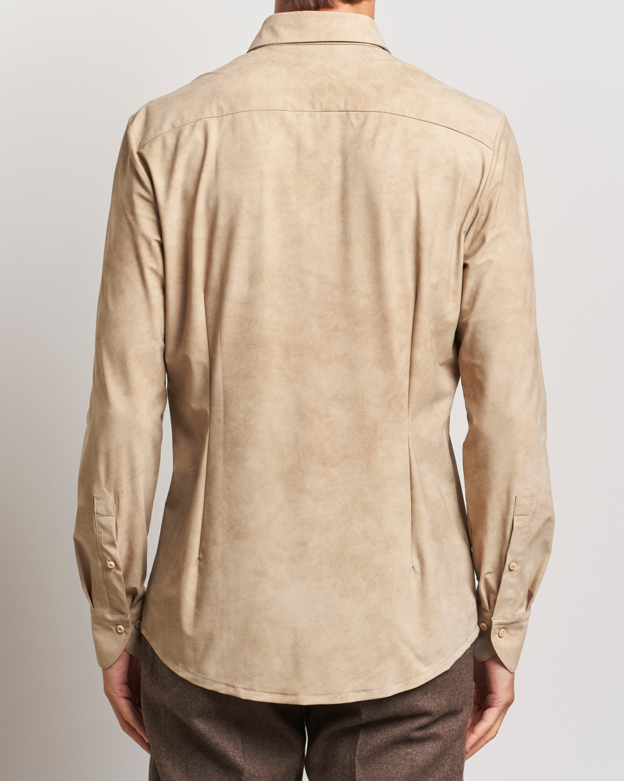 Heren | Overhemden | Stenströms | Slimline 4-Way Stretch Shirt Beige