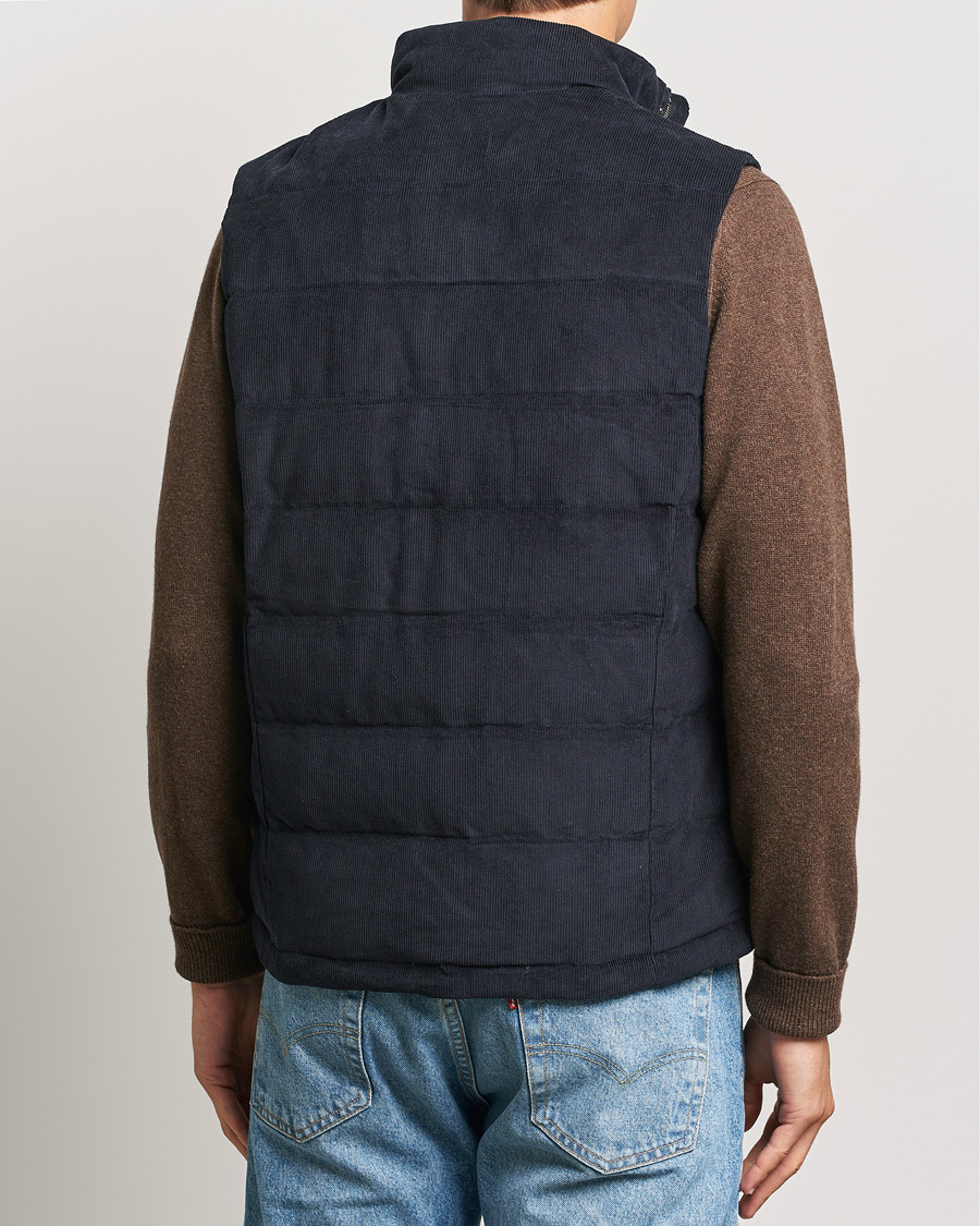 Heren | Jassen | Stenströms | Pocket Corduroy Vest Navy