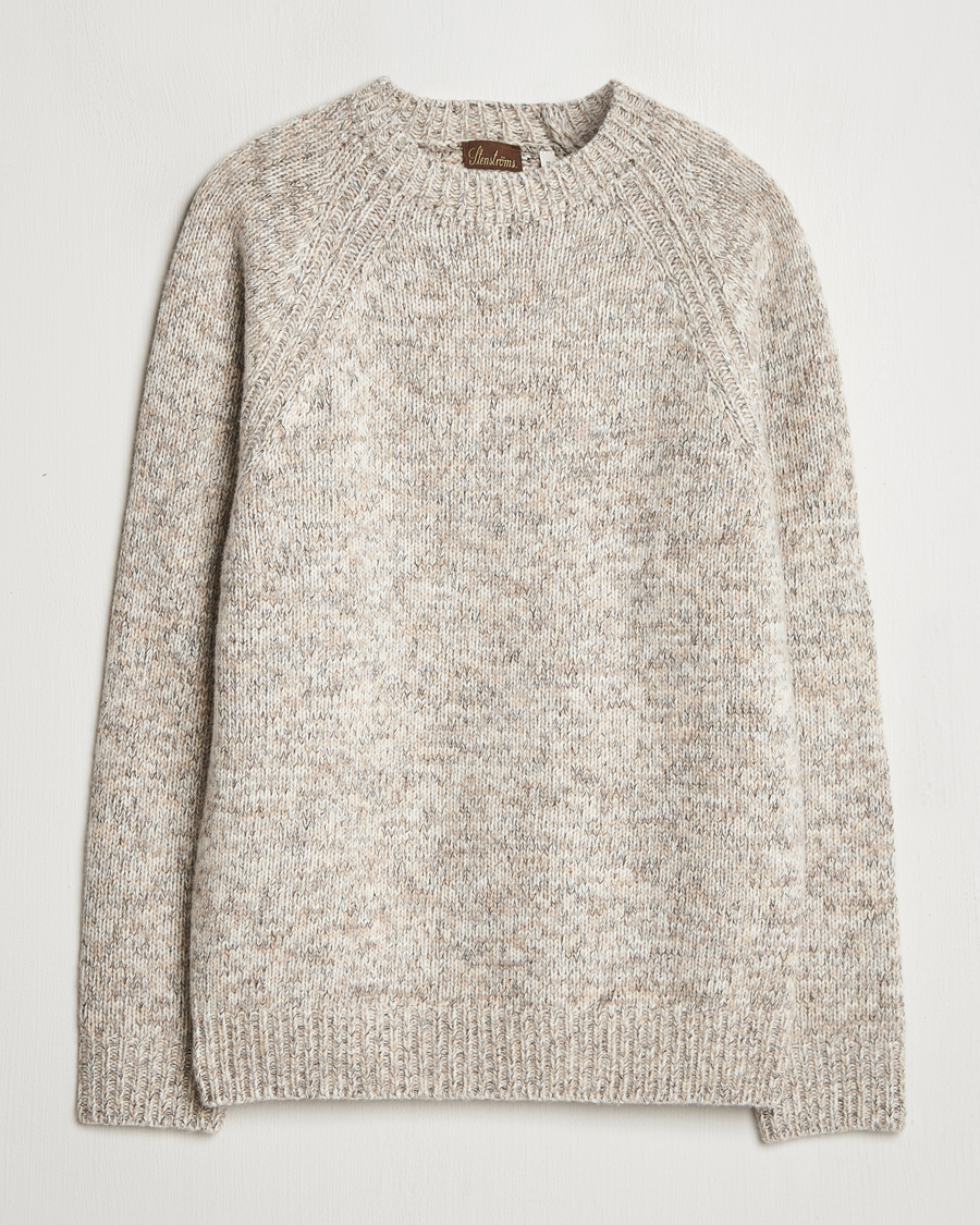 Heren | Truien | Stenströms | Chunky Knitted Merino Sweater Beige