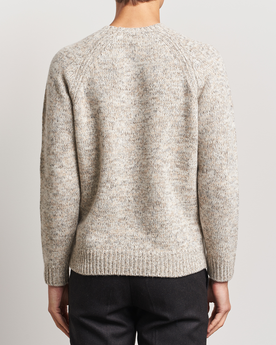 Heren | Truien | Stenströms | Chunky Knitted Merino Sweater Beige