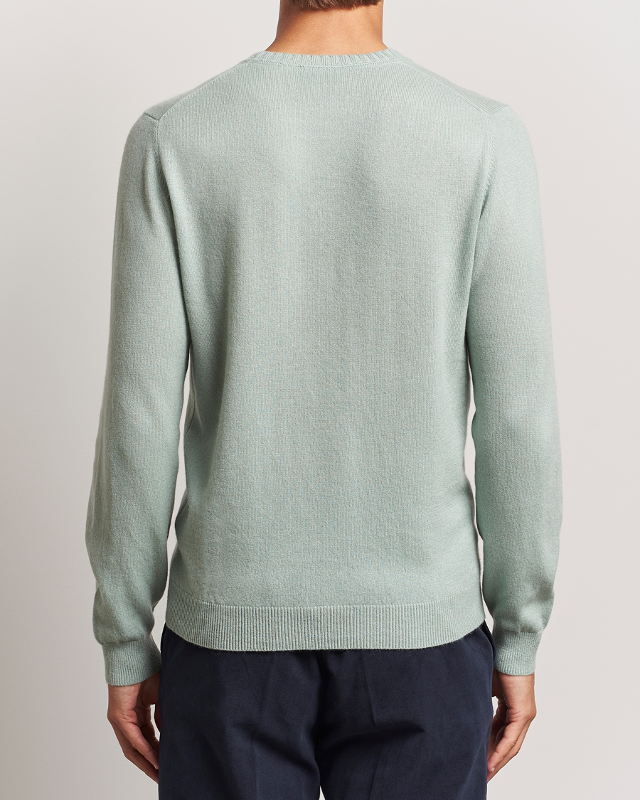 Heren | Truien | Stenströms | Cashmere Crewneck Light Green