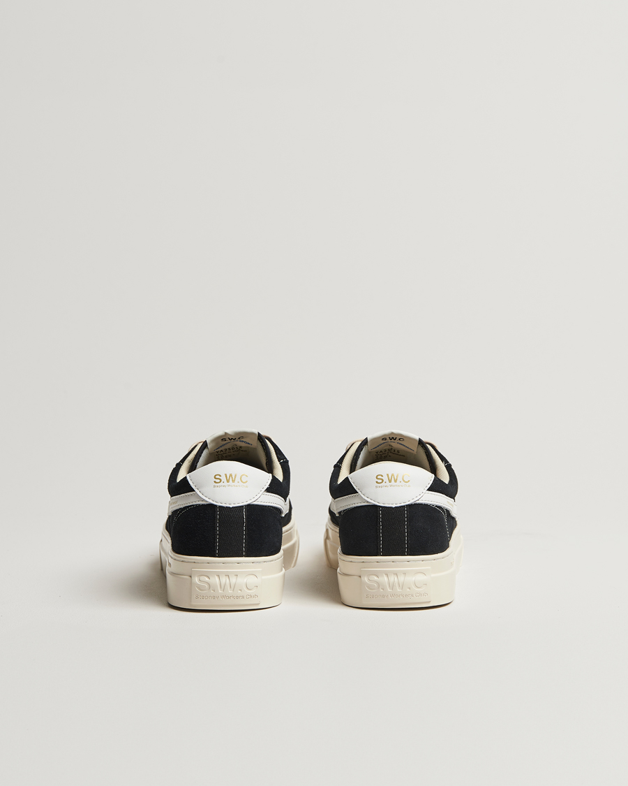 Heren | Sneakers | Stepney Workers Club | Dellow S-Strike Cupsole Suede Sneaker Black/White